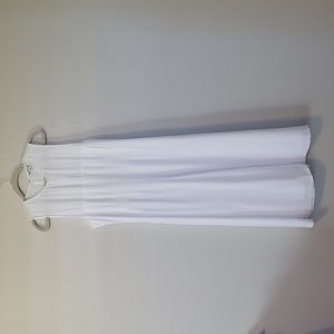 Lewit Plus Size White Corset Style Seaming Whittles the Waist Crepe Style 16